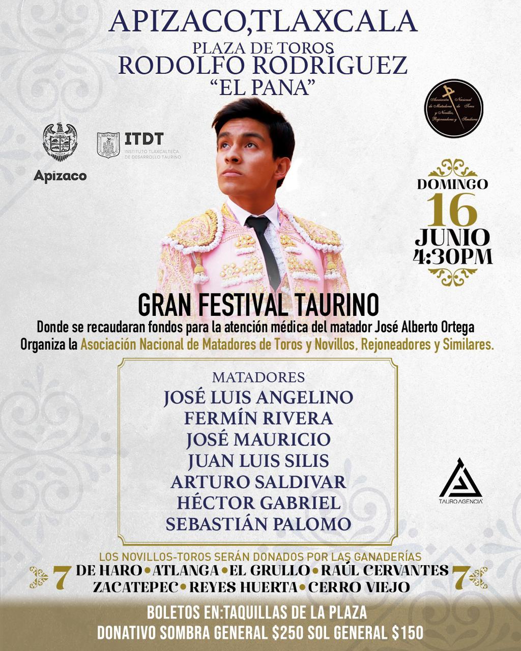 Invitan a Gran Festival Taurino para recaudar fondos para atención médica de torero José Alberto Ortega